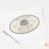 Ivory Honey Skep Label with border (Envelop)