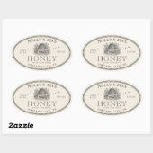 Ivory Honey Skep Label with border (Vel)