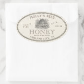 Ivory Honey Skep Label with border (Tas)