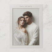 Ivory ingelijste foto Sla de datum op Briefkaart (Voorkant)