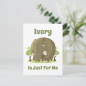 Ivory is alleen voor mij briefkaart (Staand voorkant)