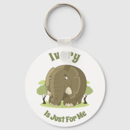 Ivory is alleen voor mij Button Sleutelhanger