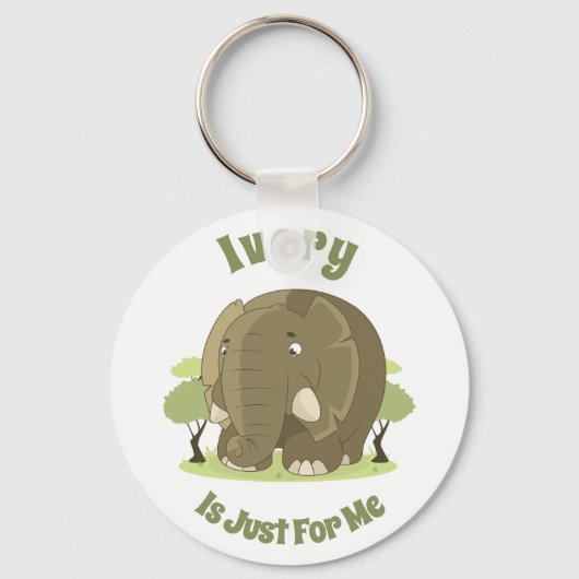 Ivory is alleen voor mij Button Sleutelhanger (Voorkant)