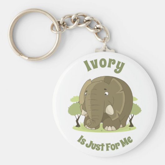 Ivory is alleen voor mij Button Sleutelhanger (Voorkant)