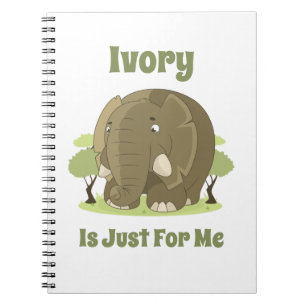 Ivory is alleen voor mij een wervelfoto-Notitieboe Notitieboek
