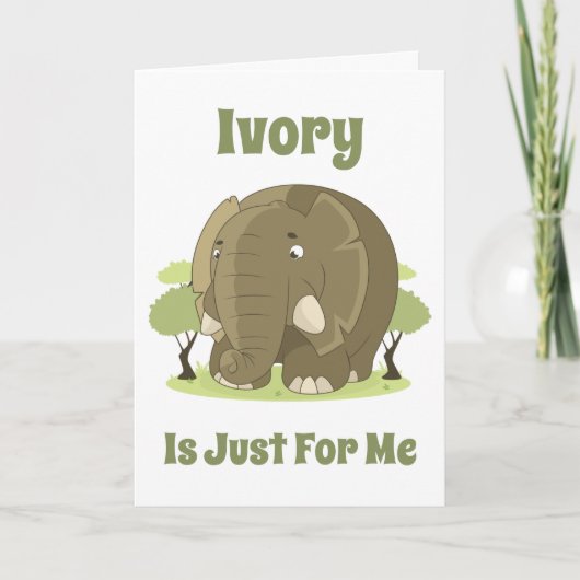Ivory is alleen voor mij kaart (Voorkant)