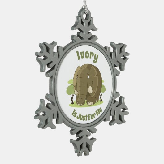 Ivory is alleen voor mij Snowflake Framed Ornament (Links)