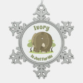 Ivory is alleen voor mij Snowflake Framed Ornament (Voorkant)