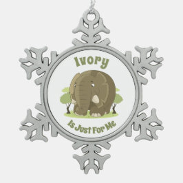 Ivory is alleen voor mij Snowflake Framed Ornament