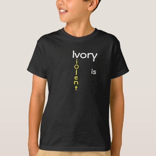 Ivory is Violent Boy's T-shirt (Voorkant)