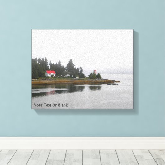 Ivory Island Lightstation Canvas Afdruk (Insitu (Houten vloer))