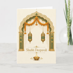 Ivory Jharokha Diwali-kaart Kaart