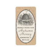 Ivory Kraft honing adres of verzendgrootte label (Voorkant)