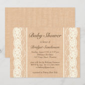 Ivory  Lace Baby shower Kaart (Voorkant / Achterkant)
