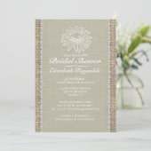 Ivory Lace Bridal Shower Invitations Kaart (Staand voorkant)