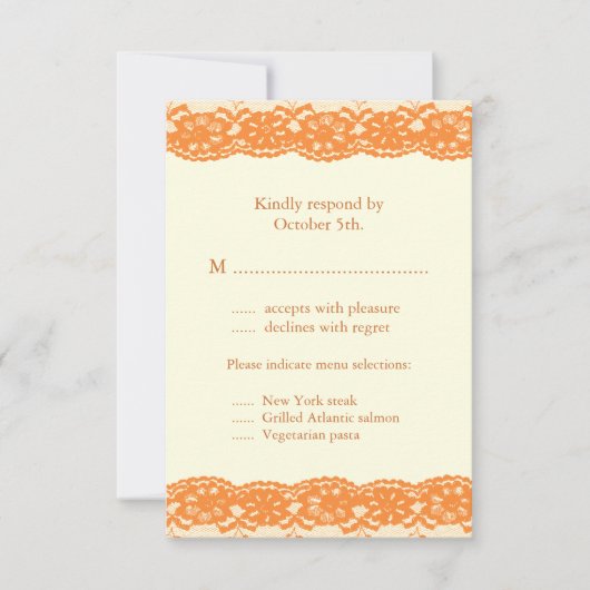 Ivory Lace RSVP (Voorkant)