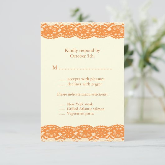 Ivory Lace RSVP (Staand voorkant)