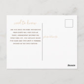 Ivory Lace Save the Date Briefkaart-Champagne Yell Briefkaart (Achterkant)