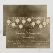 Ivory Lantaarns Verjaardagsuitnodiging Kaart (Voorkant / Achterkant)