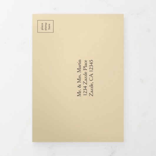 Ivory Lantern All-in-One Weddenschap Drieluik Uitnodiging (Cover)