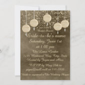 Ivory Lantern Bridal Shower Invitation Kaart (Voorkant)