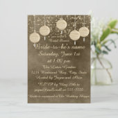 Ivory Lantern Bridal Shower Invitation Kaart (Staand voorkant)