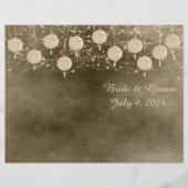 Ivory Lantern Folded Wedding Programme (Voorkant)