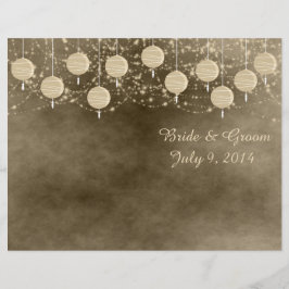 Ivory Lantern Folded Wedding Programme