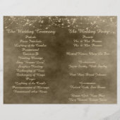 Ivory Lantern Folded Wedding Programme (Achterkant)