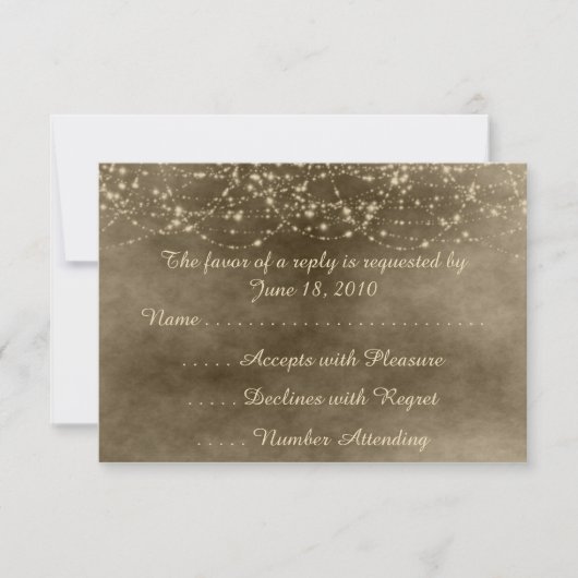 Ivory Lantern RSVP-kaarten RSVP Kaartje (Voorkant)