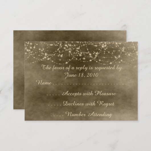 Ivory Lantern RSVP-kaarten RSVP Kaartje (Voorkant / Achterkant)