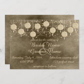 Ivory Lantern Wedding Kaart (Voorkant / Achterkant)