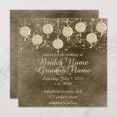 Ivory Lantern Wedding Kaart (Voorkant / Achterkant)