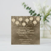 Ivory Lantern Wedding Kaart (Staand voorkant)