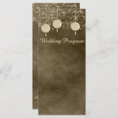 Ivory Lantern Wedding Program Kaart (Voorkant / Achterkant)