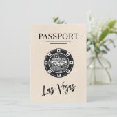 Ivory Las Vegas Passport Bewaar de datum Save The Date (Staand voorkant)