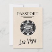 Ivory Las Vegas Passport Bewaar de datum Save The Date (Voorkant)