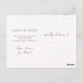 Ivory | Lavender Boho Script Trouwdag  Briefkaart (Achterkant)