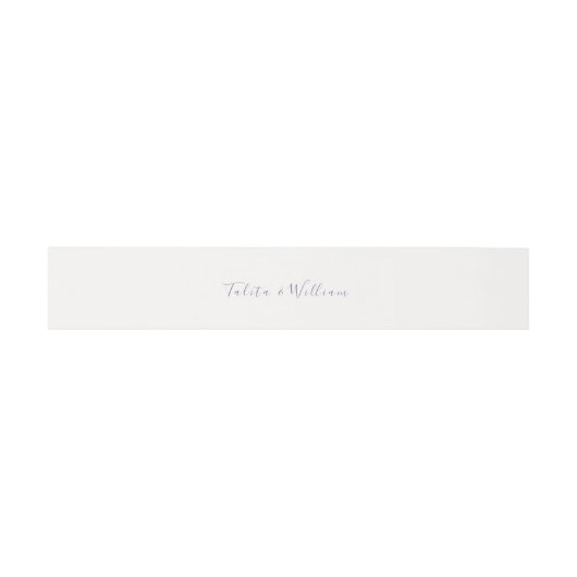 Ivory | Lavender Schrift Huwelijk Uitnodigingen Wikkel (Vlak)