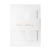 Ivory | Lavender Schrift Huwelijk Uitnodigingen Wikkel (Voorkant Voorbeeld)