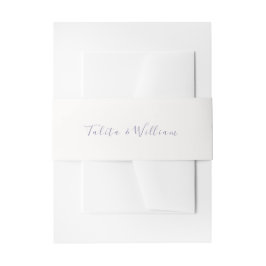 Ivory | Lavender Schrift Huwelijk Uitnodigingen Wikkel