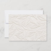 Ivory Leaves Elegant Wedding QR code  RSVP Kaartje (Achterkant)