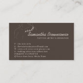 Ivory Linen Collar Bone Tattoo Visitekaartje (Achterkant)