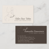 Ivory Linen Collar Bone Tattoo Visitekaartje (Voorkant / Achterkant)