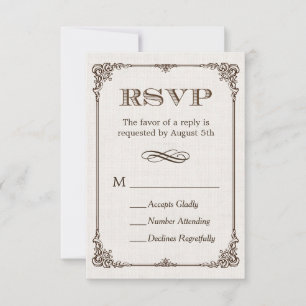 Ivory Linen  Lijst RSVP Antwoord