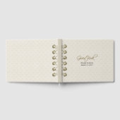 Ivory Linen look Custom Wedding Guest Book Gastenboek (Volledig)