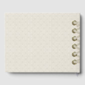 Ivory Linen look Custom Wedding Guest Book Gastenboek (Achterkant)