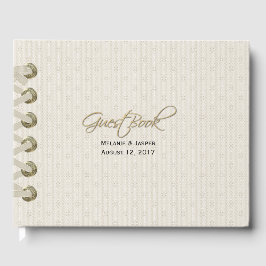 Ivory Linen look Custom Wedding Guest Book Gastenboek