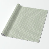 Ivory Lines on Pastel Green Cadeaupapier (Uitgerold)