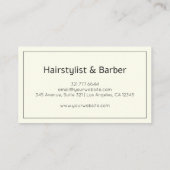 Ivory Luxury Personalized Monogram Letter Name Visitekaartje (Achterkant)